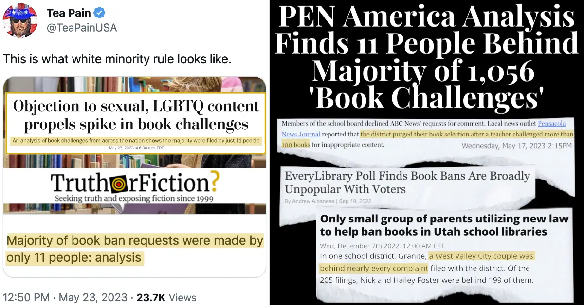 ‘Only 11 People’ Responsible for Majority of ‘Book Ban’ Requests?