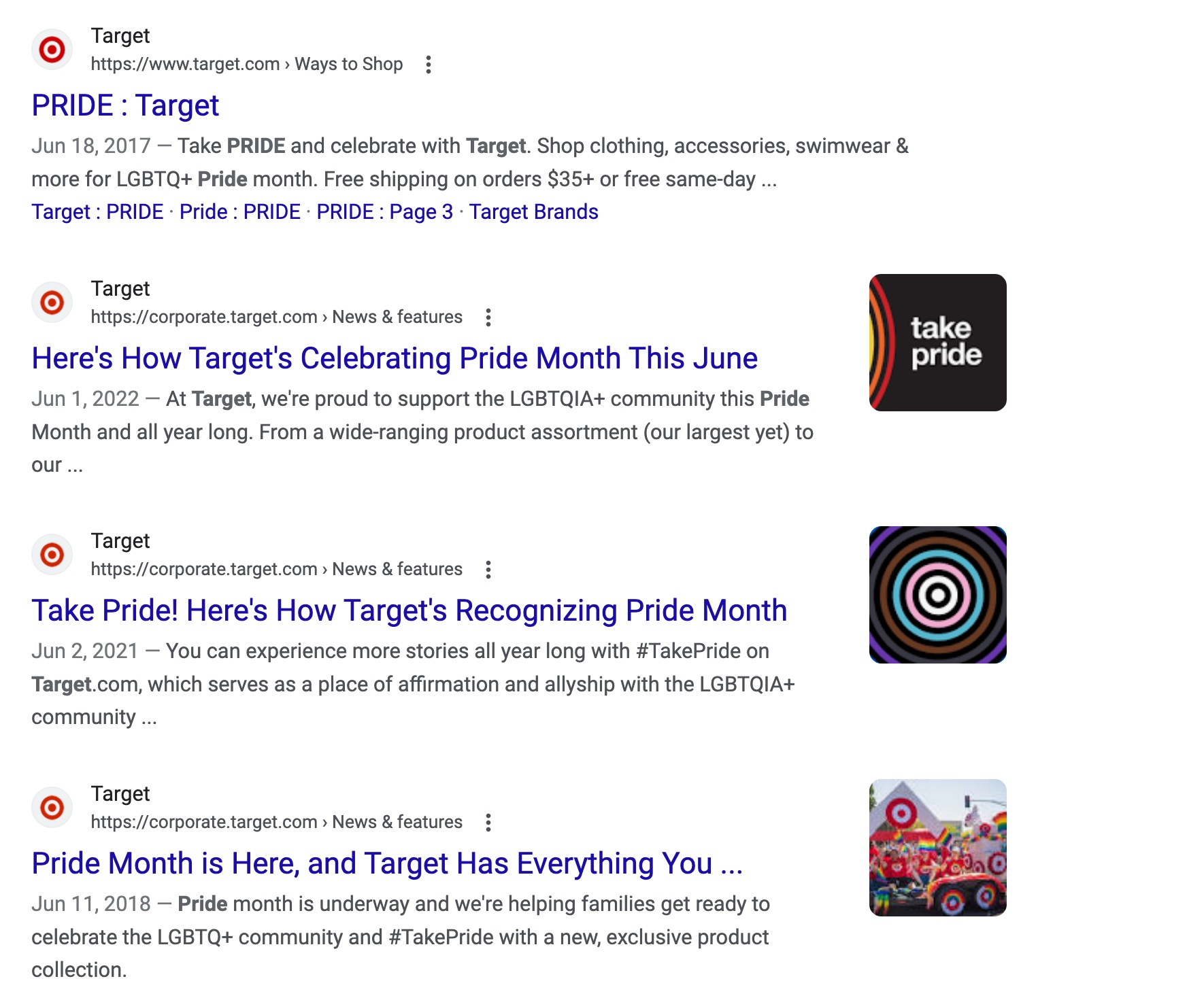 target caves to bigots pride