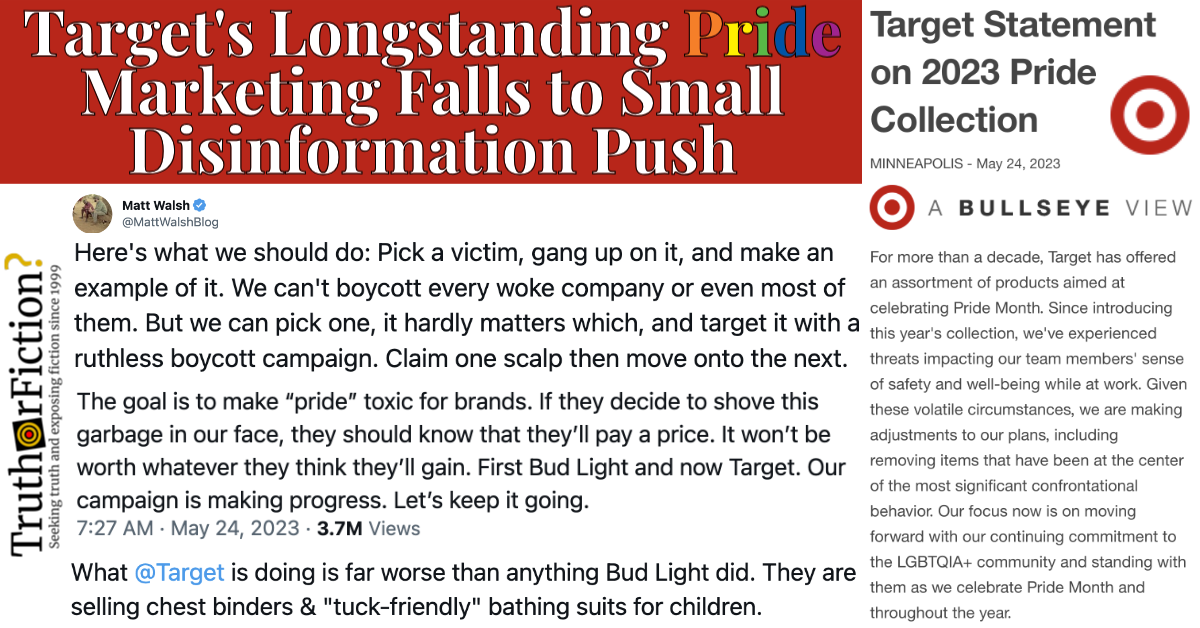 Target Caves to Weaponized Narratives, ‘Pulls’ Pride Items