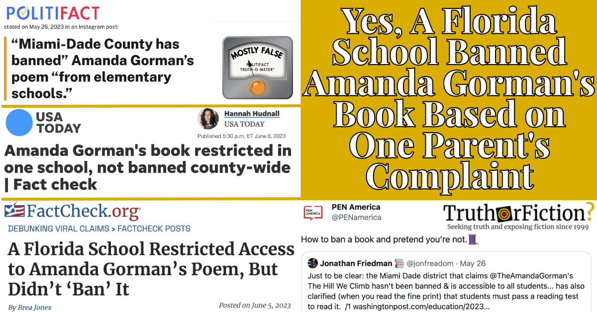 The Amanda Gorman Banned Book Controversy, Explained