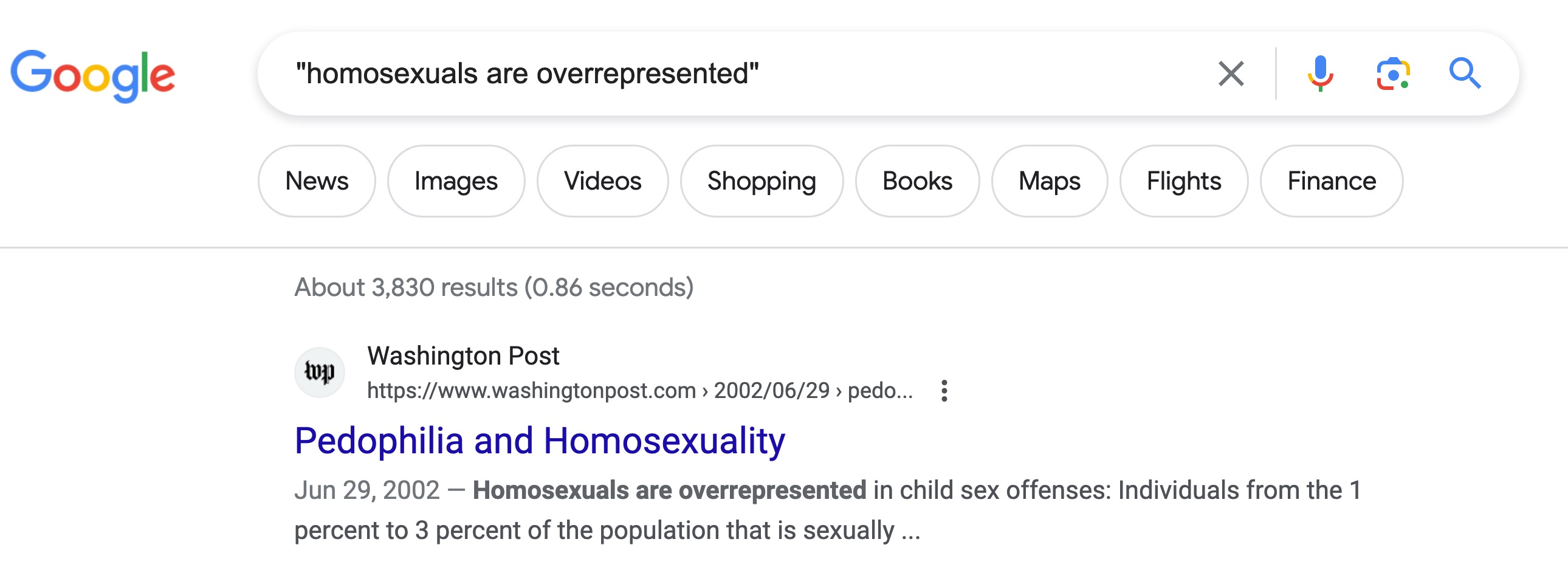 homosexuals are overrepresented wapo google