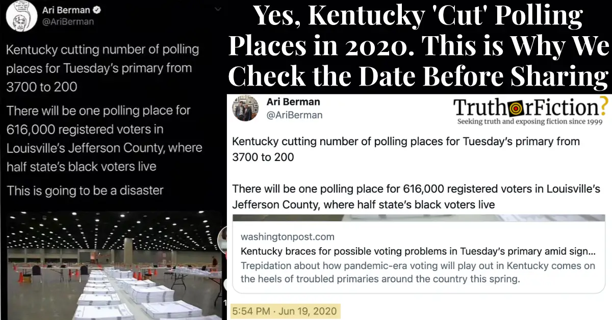 ‘Kentucky Cutting Polling Places’