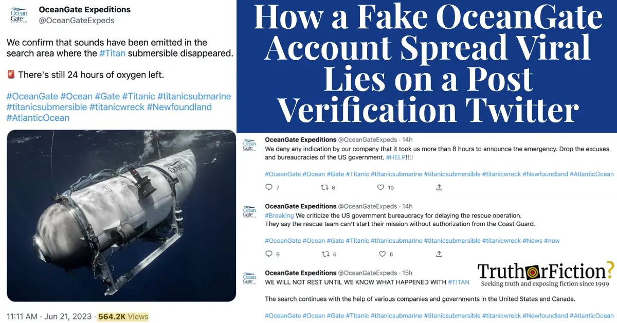 Fake Twitter Account @OceanGateExpeds Suspended After Spreading OceanGate Disinformation