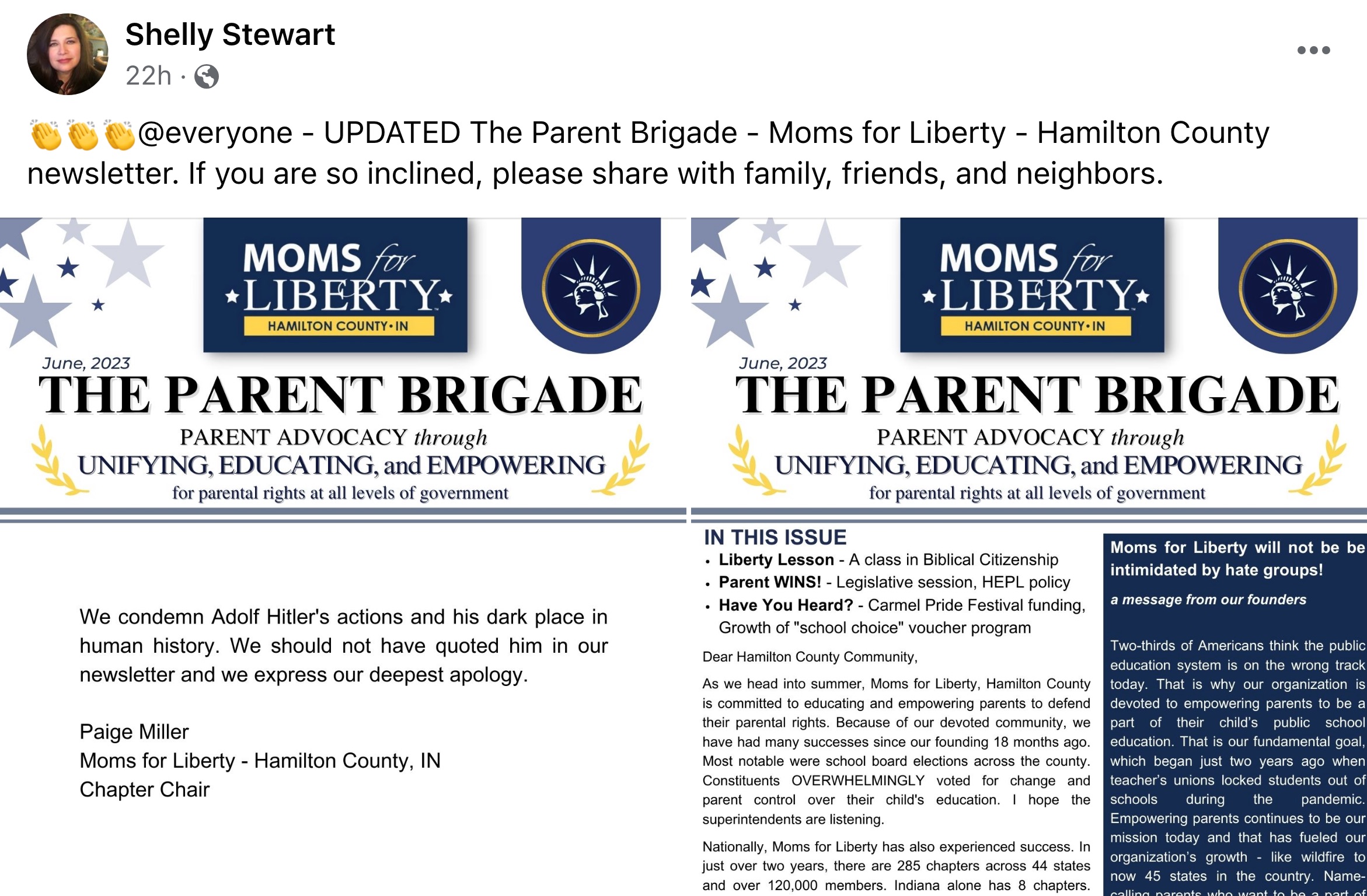 moms for liberty hitler sherry stewart