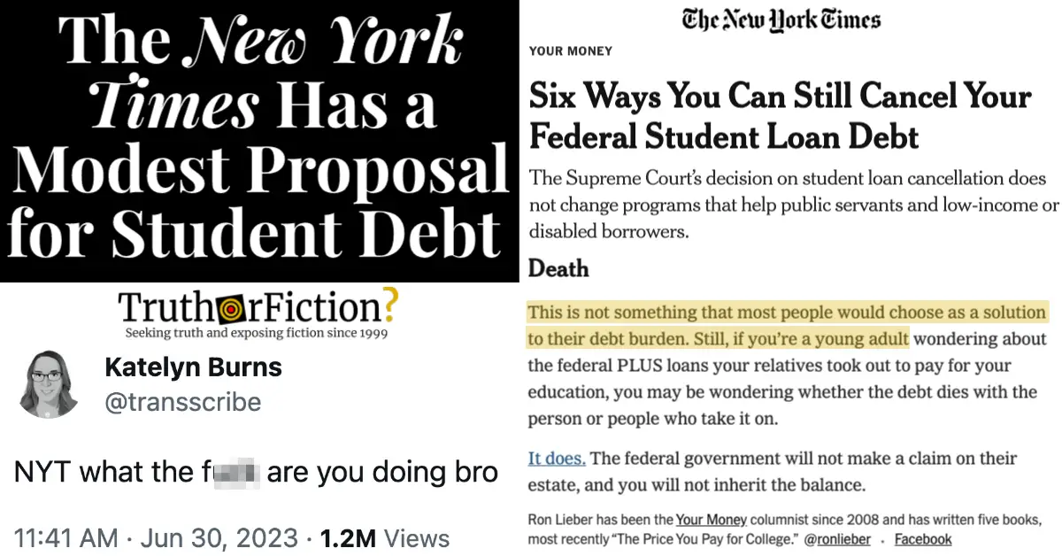 The New York Times’ ‘Ways You Can Still Cancel’ Student Loan Debt