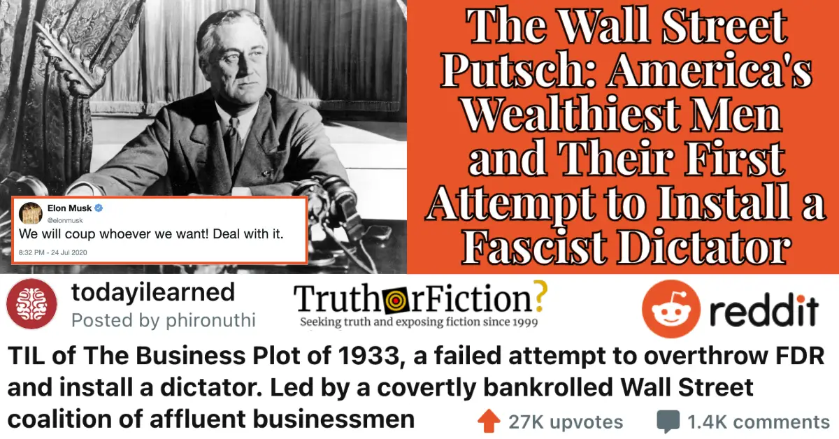 FDR and the Business Plot of 1933