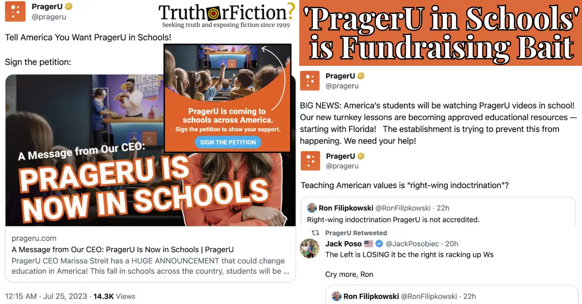 That ‘PragerU in Schools’ Press Release is an Obvious Publicity Stunt
