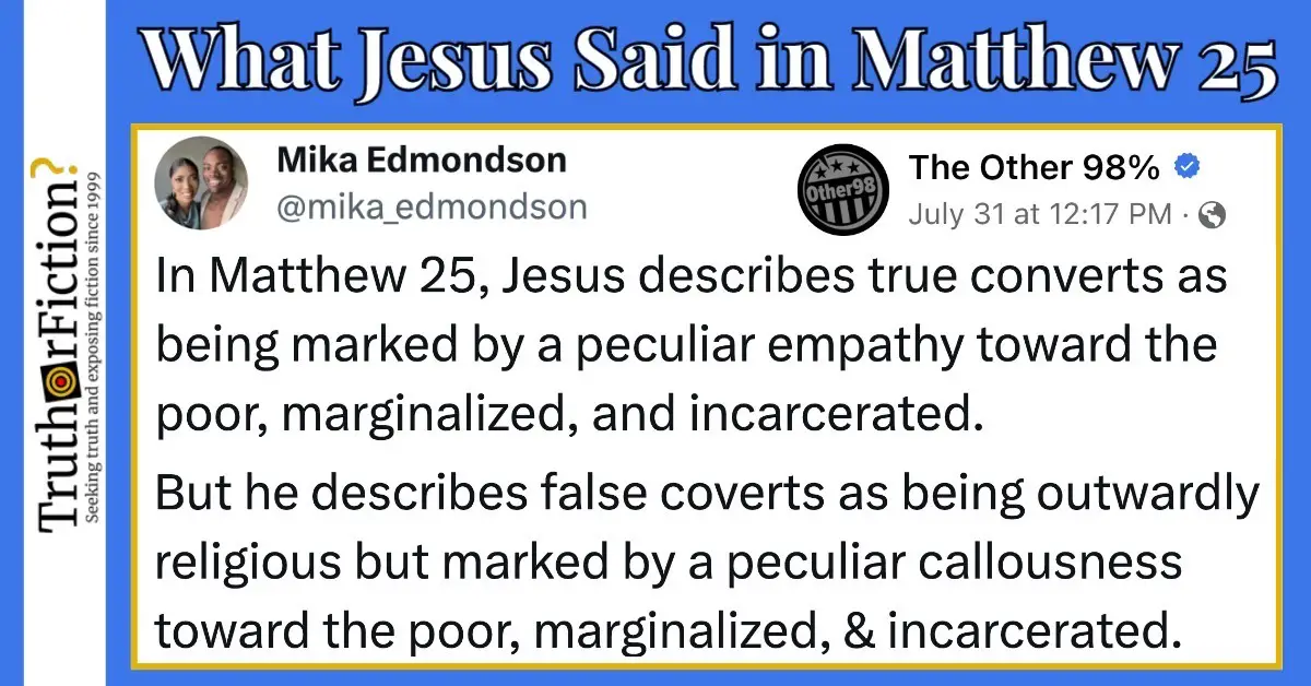 ‘In Matthew 25, Jesus Describes True Converts as Being Marked by a Peculiar Empathy …’