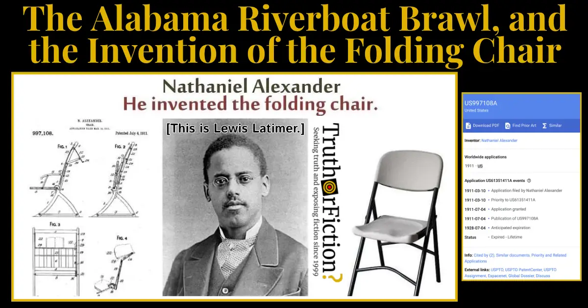Nathaniel Alexander, Folding Chair Inventor?