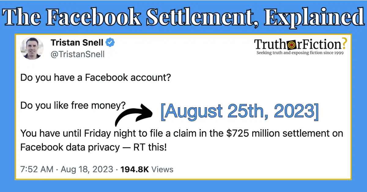 Facebook Settlement Explained